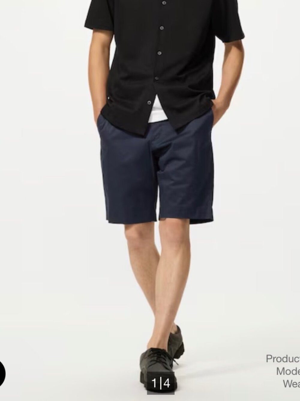 Uniqlo Chino Shorts Navy Blue XL Men Women Unisex Casual Summer Comfy Minimalist